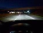Mode of transport Road Night Light Highway